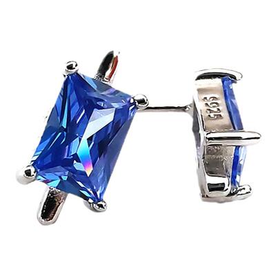 林志颖同款纯银耳钉锆钻男女通用