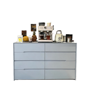 瑞典Arte奶油风实木八斗柜多巴胺客厅入门玄关柜卧室床尾储物柜子