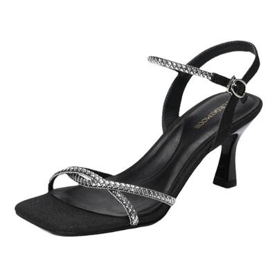 24新款细高跟凉鞋交叉一字带