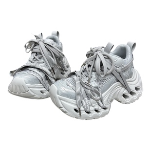 今年流行爆款老爹鞋女2026新款春季小个子增高显脚小绑带运动女鞋