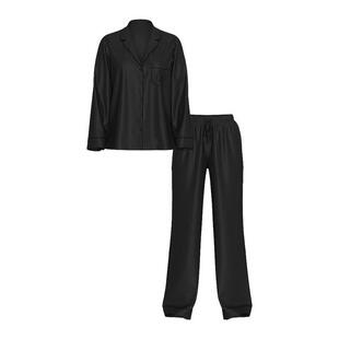 维密缎面光泽舒适条纹睡衣套装女2026