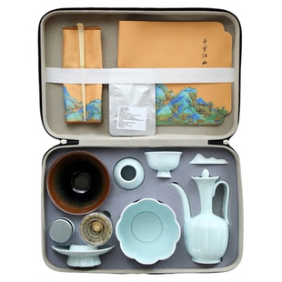 宋代点茶器具套装茶筅点茶粉建盏宋式茶百戏仿宋点茶工具全套带包