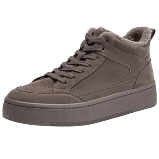 热风男鞋2025年冬季新款男士时尚休闲鞋舒适百搭增高加绒高帮鞋子