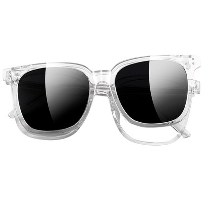 艾迪恩偏光方框近视墨镜套镜