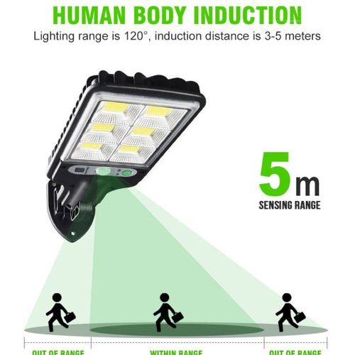跨境户外太阳能路灯新款人体遥控壁灯花园防水庭院台灯LED露感应