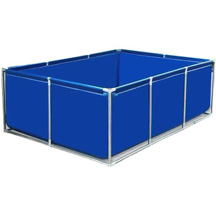 帆布水池鱼池游泳池水箱蓄水带支架水产养殖池刀刮布鱼池加厚耐磨