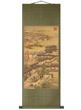 十二月令一月画芯画稿卷轴挂画