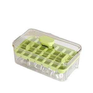 按压冰格冰块模具家用食品级制冰盒带盖自制冰块储存辅食盒神器66