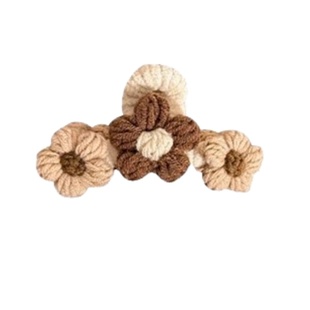 秋冬可爱毛绒双面花朵抓夹女2025新款大号发夹发量多盘发发夹发饰