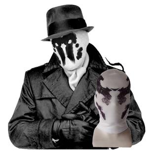 罗夏墨迹头套cos守望者面罩watchma Rorschac万圣节恐怖 墨迹头套