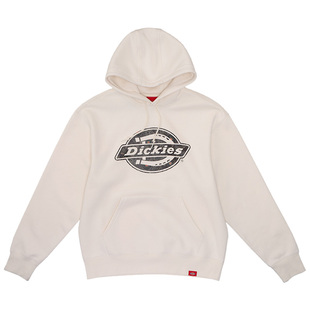 Dickies加绒卫衣女25春季新款大Logo印花休闲百搭学生连帽上衣男