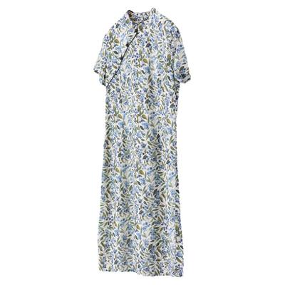 棉叙夏装新款女式碎花改良