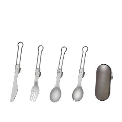 纯钛餐具折叠易收纳便携