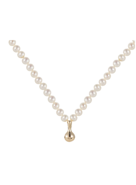 4-5mm近圆天然淡水小珍珠项链女