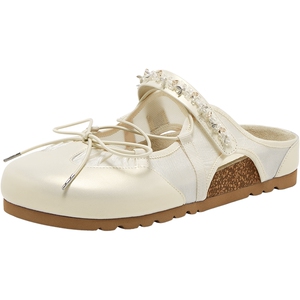 真美诗繁星絮语2026春季新款一脚蹬包头拖鞋芭蕾勃肯鞋女YZB34AH6