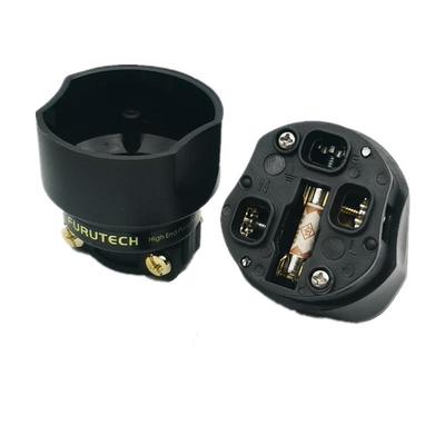 古河HiFi港式发烧级音响线接头紫铜镀金镀铑13A英式电源插头英标