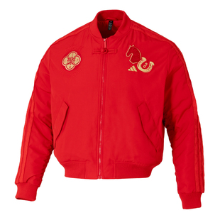 阿迪达斯男外套2026新年款马年限定CNY飞行员休闲宽松夹克 KQ5094