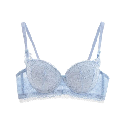 2025新款爆款无钢圈内衣女聚拢小胸显大性感纯欲蕾丝半杯文胸套装