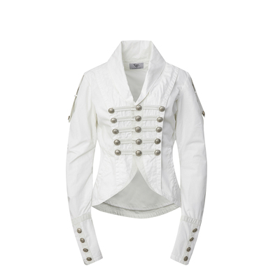 DoublePunch骑士拼皮拿破仑外套