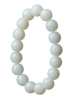 和田玉手串老俄料羊脂玉手链