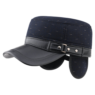 2026冬季新款鸭舌帽男款高级感帽子男加厚保暖保暖护耳高级平顶帽