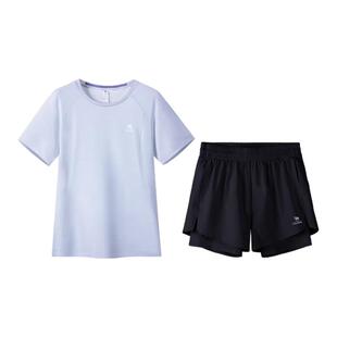 骆驼运动套装女2026夏季速干短袖防走光短裤户外网球羽毛球两件套