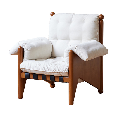 光年沙发复古实木单人沙发椅靠背躺椅家用客厅阳台沙发懒人休闲椅