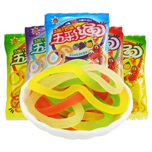 优卡五彩绳软糖40包8090后儿时怀旧橡皮糖儿童网红糖果小零食批发