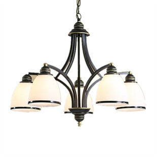 欧式铁艺客厅吊灯复古乡村卧室餐厅入户门厅灯饰创意别墅灯具新款