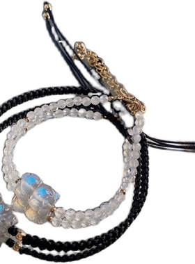 橡皮糖小熊软糖情侣一对水晶手链