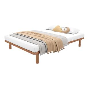 小户型1米2床小户型省空间实木床1米5x2米的床单人床加厚实木床架