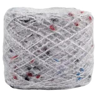 网红彩点马海毛羊毛线真丝手工编织DIY毛衣线中粗长毛雪花点幻彩