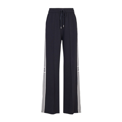 婉甸2025黑色阔腿长裤百搭风休闲裤1241P18SX3