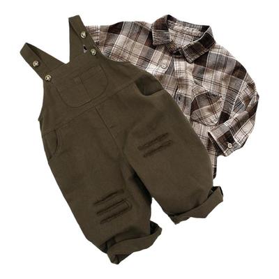 JIUMI男童秋衬衫背带裤套装