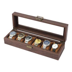 复古木纹皮手表收纳盒多只表盒高档腕表机械表首饰盒子家用大容量
