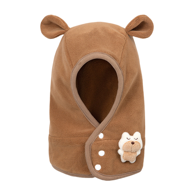 宝宝帽子秋冬季围巾围脖一体帽男