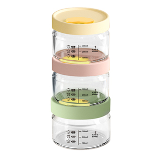 保鲜盒玻璃饭盒可微波炉加热专用碗带盖水果便当盒上班带饭餐盒小