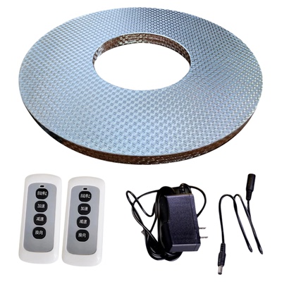 触控无线充电款电动转盘器静音遥控自动旋转台大圆餐桌底座家酒店