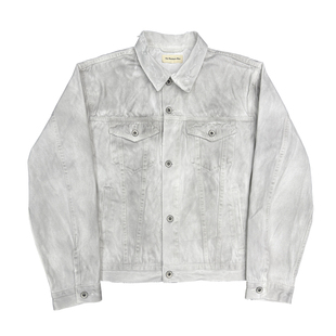 TBR白色鼹鼠皮污脏刀割破坏type4牛仔夹克