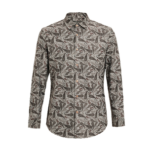 【商场同款】callisto2025秋冬新品男士长袖印花翻领休闲衬衫