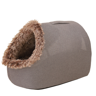 冬季猫窝全封闭手提式安全感长毛绒保暖随处可放不占空间猫狗通用