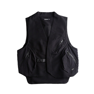 AOGZ户外工装马甲男春夏新款拆卸背包马夹外套多口袋机能坎肩背心