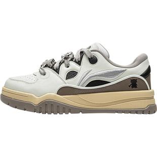 李宁潮跃丨休闲鞋男鞋冬季新款厚底增高经典舒适板鞋低帮运动鞋