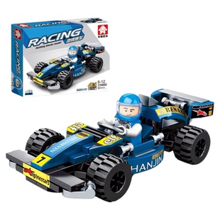 f1方程式赛车积木乐玩具勒芒跑车拼装模型益智男孩汽车儿童3到6岁