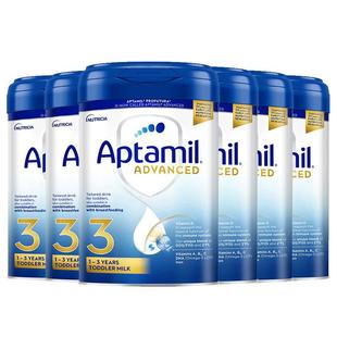 【官方】Aptamil 爱他美白金版3段1-3岁英版 婴儿奶粉 800g*6罐