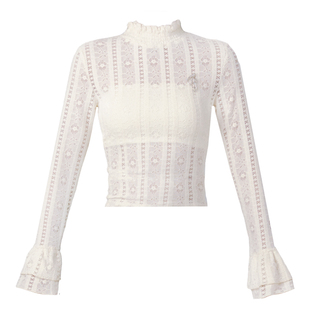 【现货】易碎商店·歧路恋人 纯欲蕾丝打底衫T恤黑白内搭神衣