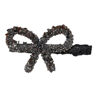 韩国轻奢水钻蝴蝶结发夹高级感网红刘海夹侧边头饰发卡头发边夹女