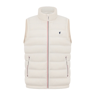 POLOWALK女士排骨羽绒马甲女秋冬新款立领保暖纯色百搭羽绒背心