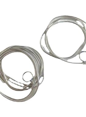 通体s925银ot双层圆形蛇骨链项链