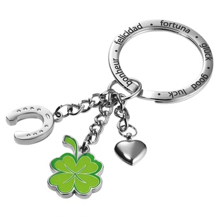 德国Troika幸运马蹄与四叶草钥匙链扣挂件包包挂饰创意礼物高级感